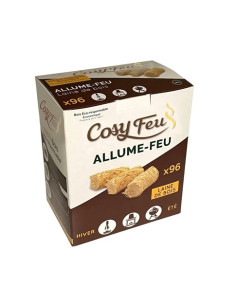 Allume Feu laine de bois et cire naturelle x 96