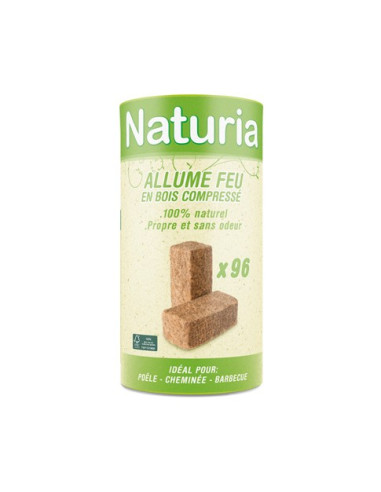 Allume Feu Cubes Compressés Naturia x 96