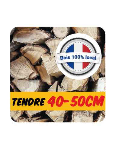 Bois tendre en 40-50cm VRAC SEC (1,2 m3)